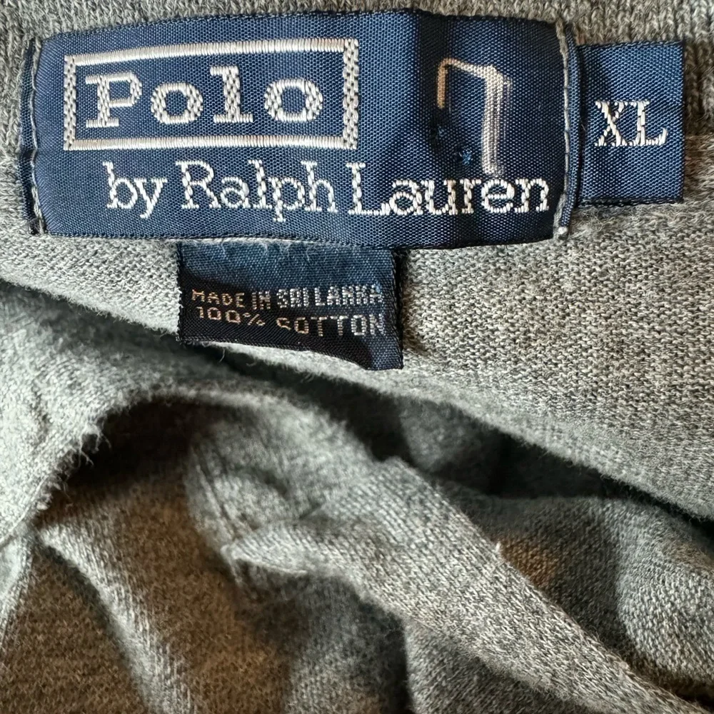 Polo Ralph Lauren Long Sleeve Polo Mens Size XL Grey
